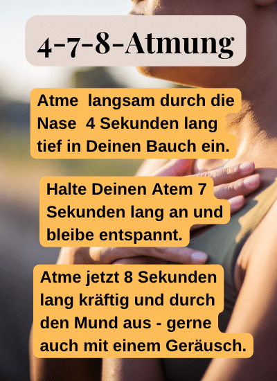 4-7-8 Atemmethode, um sich schnell zu beruhigen